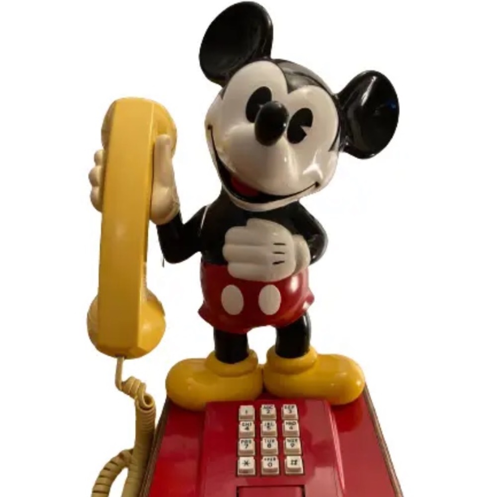 Vintage 1976 Mickey Mouse Push Button Telephone